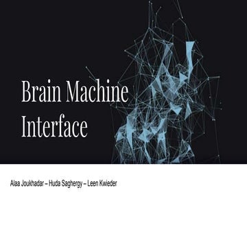 Brain machine interface - Introduction