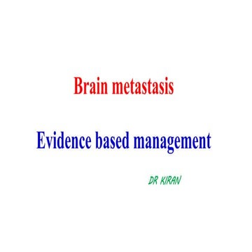 Brain metastasis 