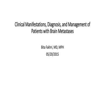 Brain Metastases: An Overview