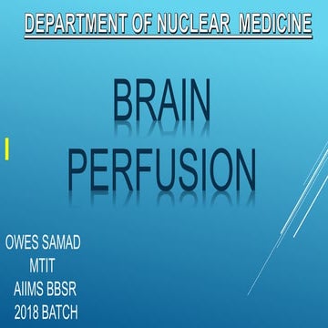 Brain perfusion nuclear medicine