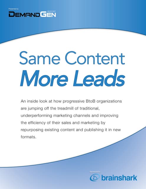 Same Content More Leads