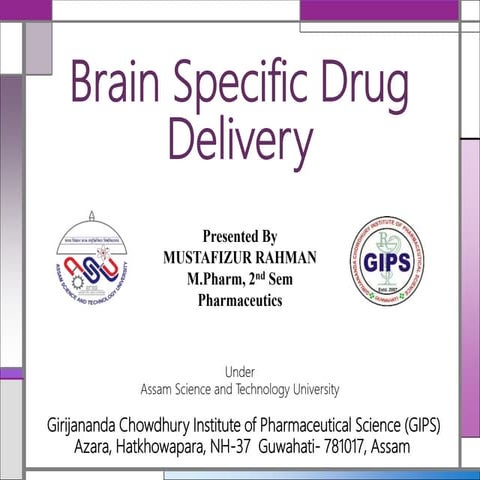 Brain Specific drug delivery