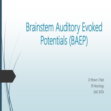 Brainstem auditory evoked potentials (baep)