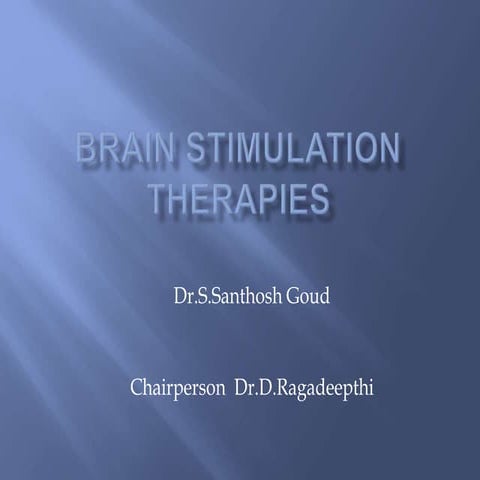 Brain stimulation therapies