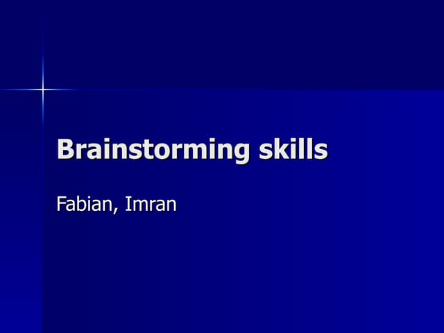 Brainstorming