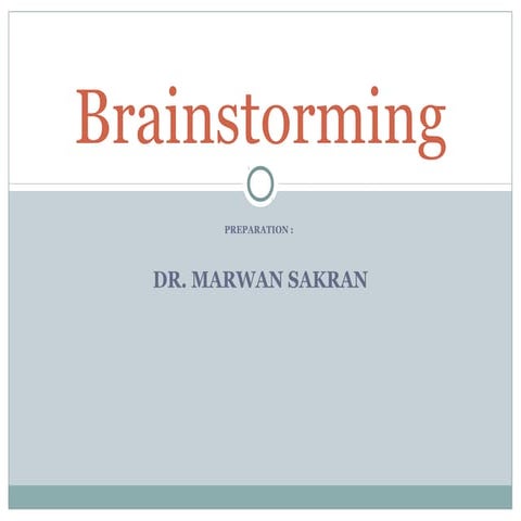 Brainstorming   marwan