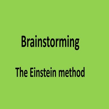 Brainstorming Einstein