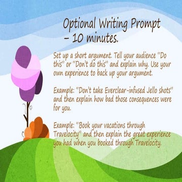 Brainstorming for the Personal Argument