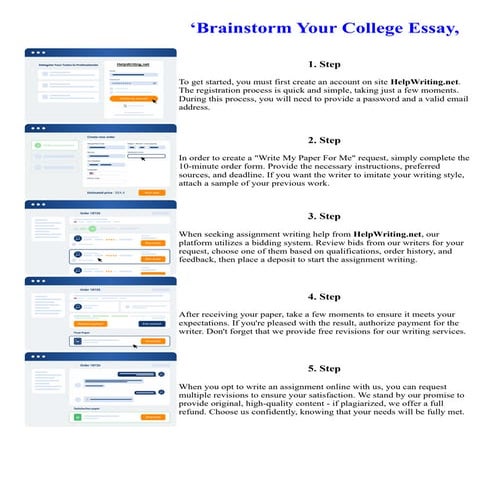 Brainstorm Your College Essay,