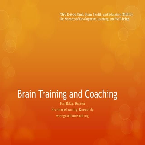 Brain coaching lecture unit 2a   HU public