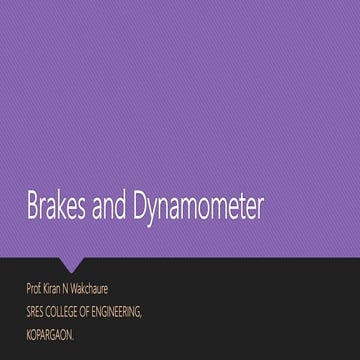 Brakes and dynamometer knw