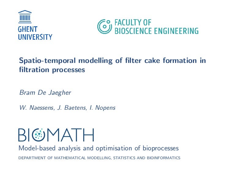 Modelling of filter cake formation in filtration processes