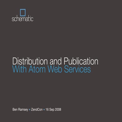 Distribution and Publication With Atom Web Services