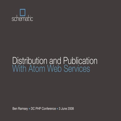 Distribution and Publication With Atom Web Services
