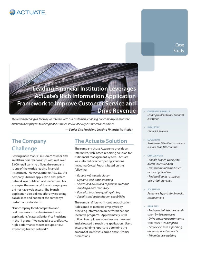 Actuate case study image