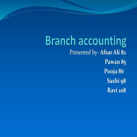 Branch accounting 