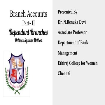 Branch Accounts Part- II Dependant Branches Debtors System Method.pptx
