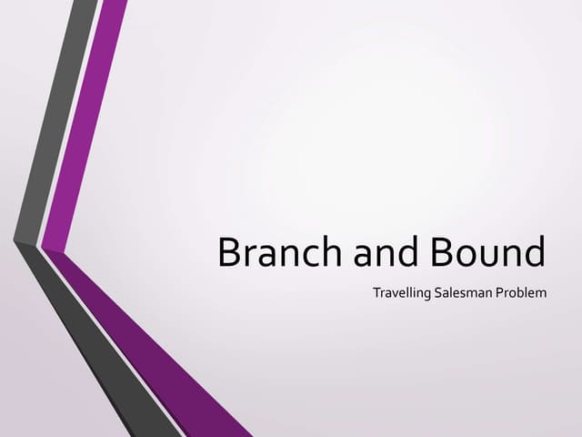 Back Tracking And Branch And Bound Class 20