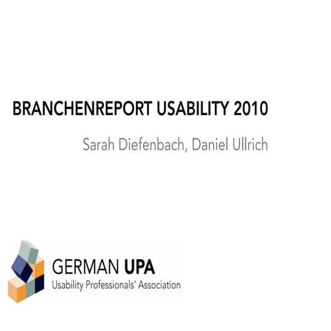 G|UPA Branchenreport 2010