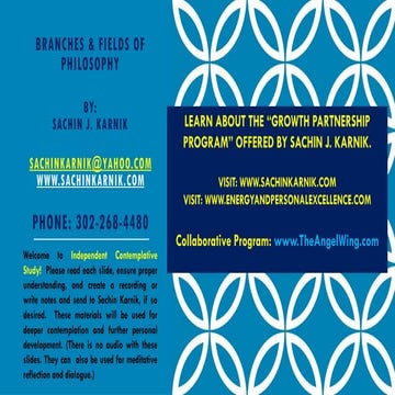 BRANCHES & FIELDS OF PHILOSOPHY - BY: SACHIN J. KARNIK.pptx