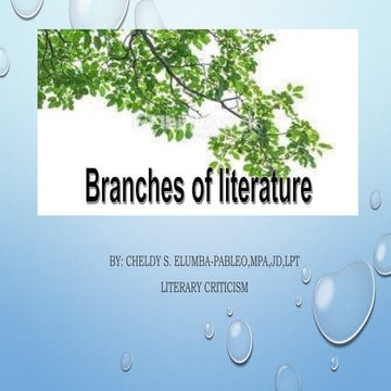 Branches of literature