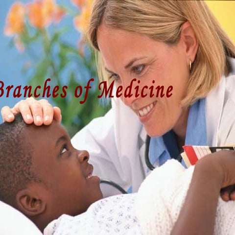 Branches Of Medicine Ppt