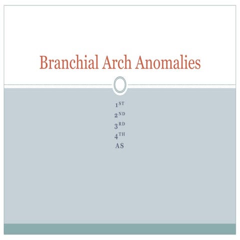 Branchial anomalies