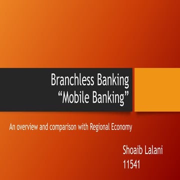 Branchless Banking in Pakistan