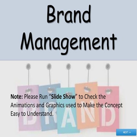 Brand management