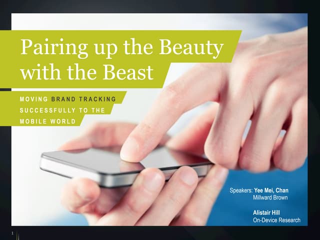 Moving brand tracking successfully to the mobile world