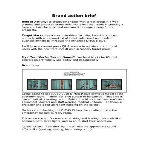 Brand action brief