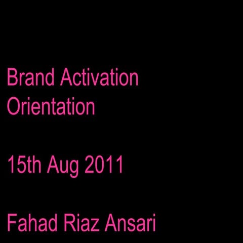 Brand Activation 