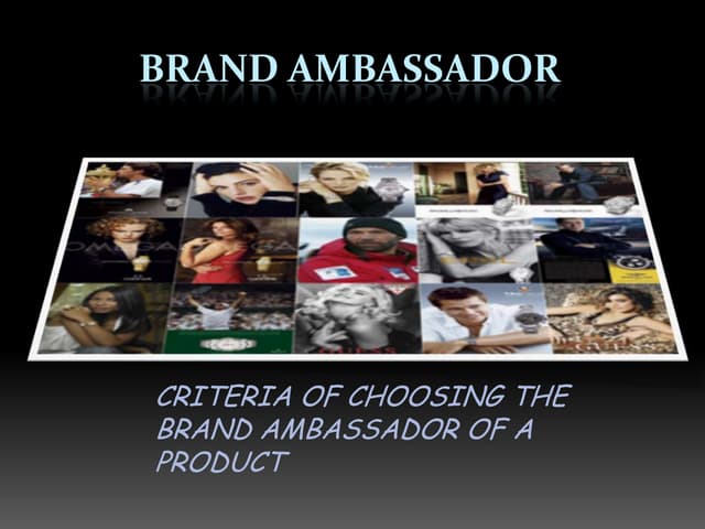 Brand Ambassador!!!!!.