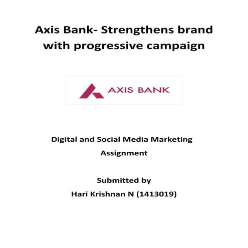 Axis Bank Social Media Marketing