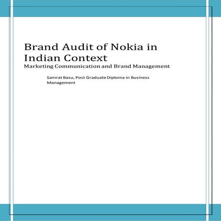 Brand audit nokia