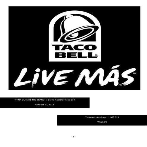 Brand Audit for Taco Bell