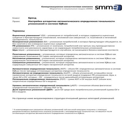 Методология автоматического определения тональности