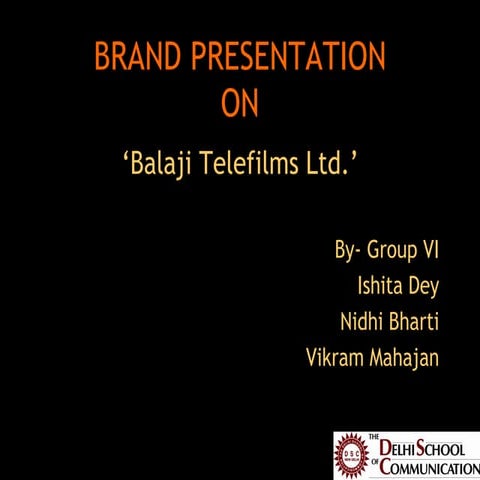 Brand Promotion Balaji