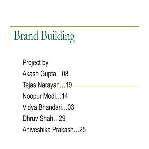 Brand Building
