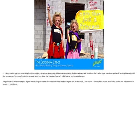 Brandbuilding goldiblox copy