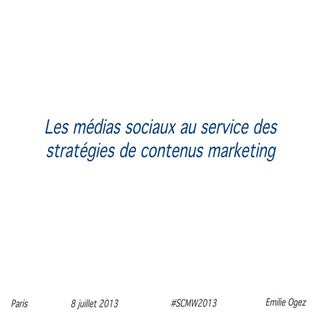 Les médias sociaux au service des s...