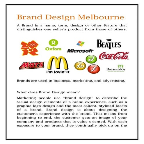 Brand Design Melbourne
