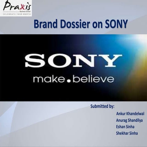 Brand dossier on sony 