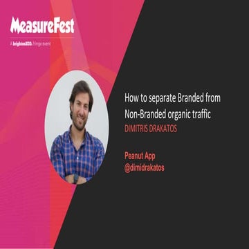 How to separate the non-branded organic traffic from the branded one