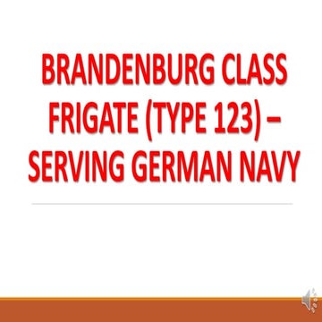 Brandenburg class frigate