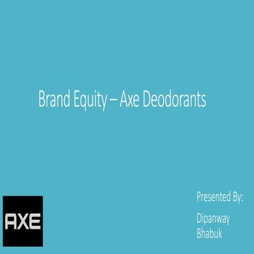 Brand equity  - axe