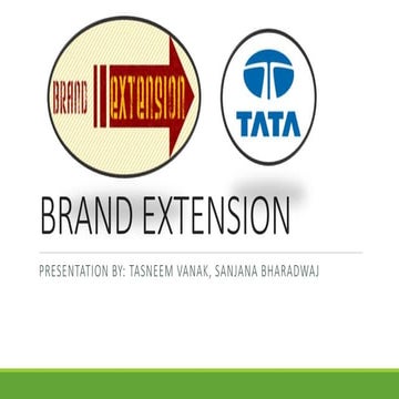 Brand extension with reference to TATA