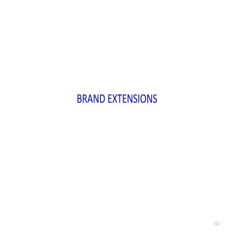 Brand extensions