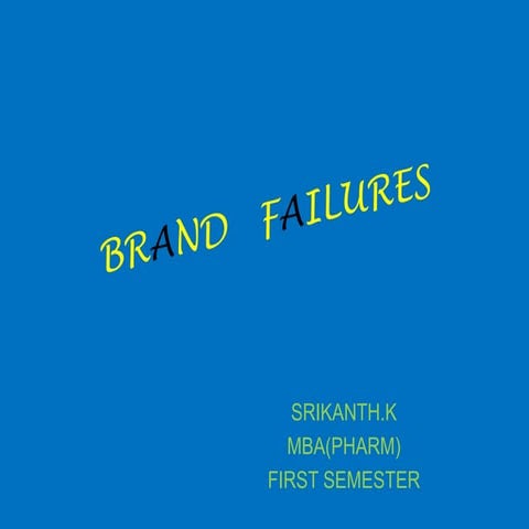 Brand Failures