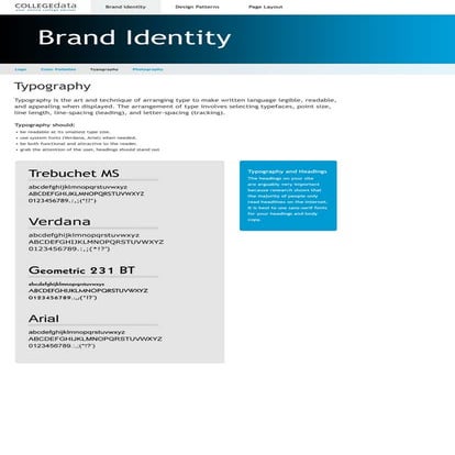 Brand identity typography